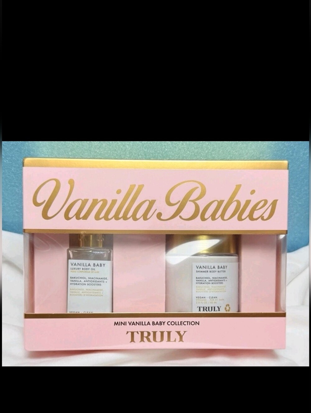 TRULY Vanilla Babies Bath & Body Gift Set - Pink & Gold